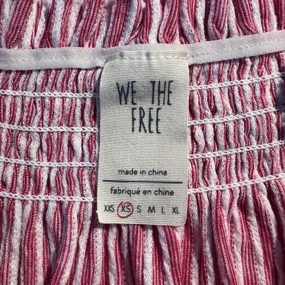 Free People Tube Top Peppermint Red Stripe Strapless Beachy Nautical Sailor Boho - Picture 6 of 7